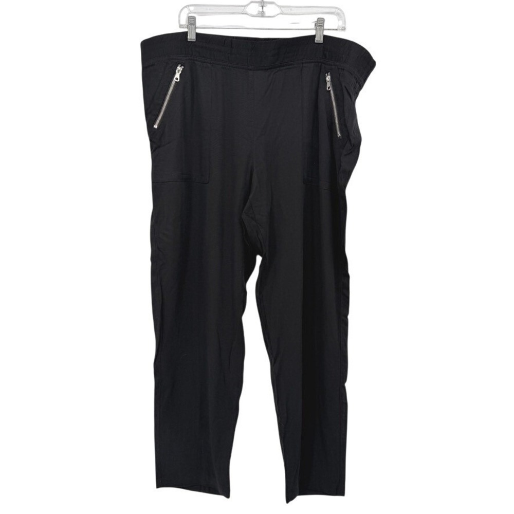 Chico's Zenergy Pull On Lightweight Zip Pocket Ankle Pant Neutral Size 2/Large